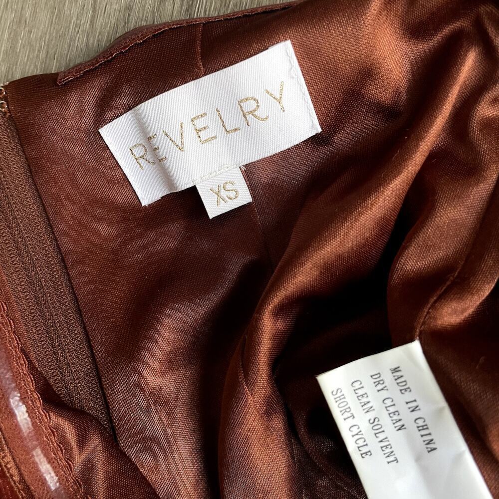 REVELRY Micah Convertible Velvet Dress in Terracota XS​​​ - Picture 11 of 13